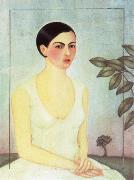 Frida Kahlo dama de blanco oil painting on canvas